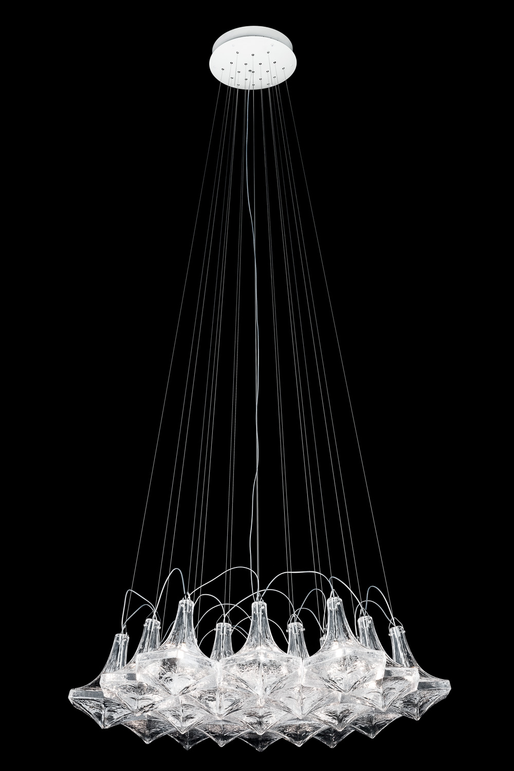 Facet - Facet, Sculpture, Cluster of 19, Clear